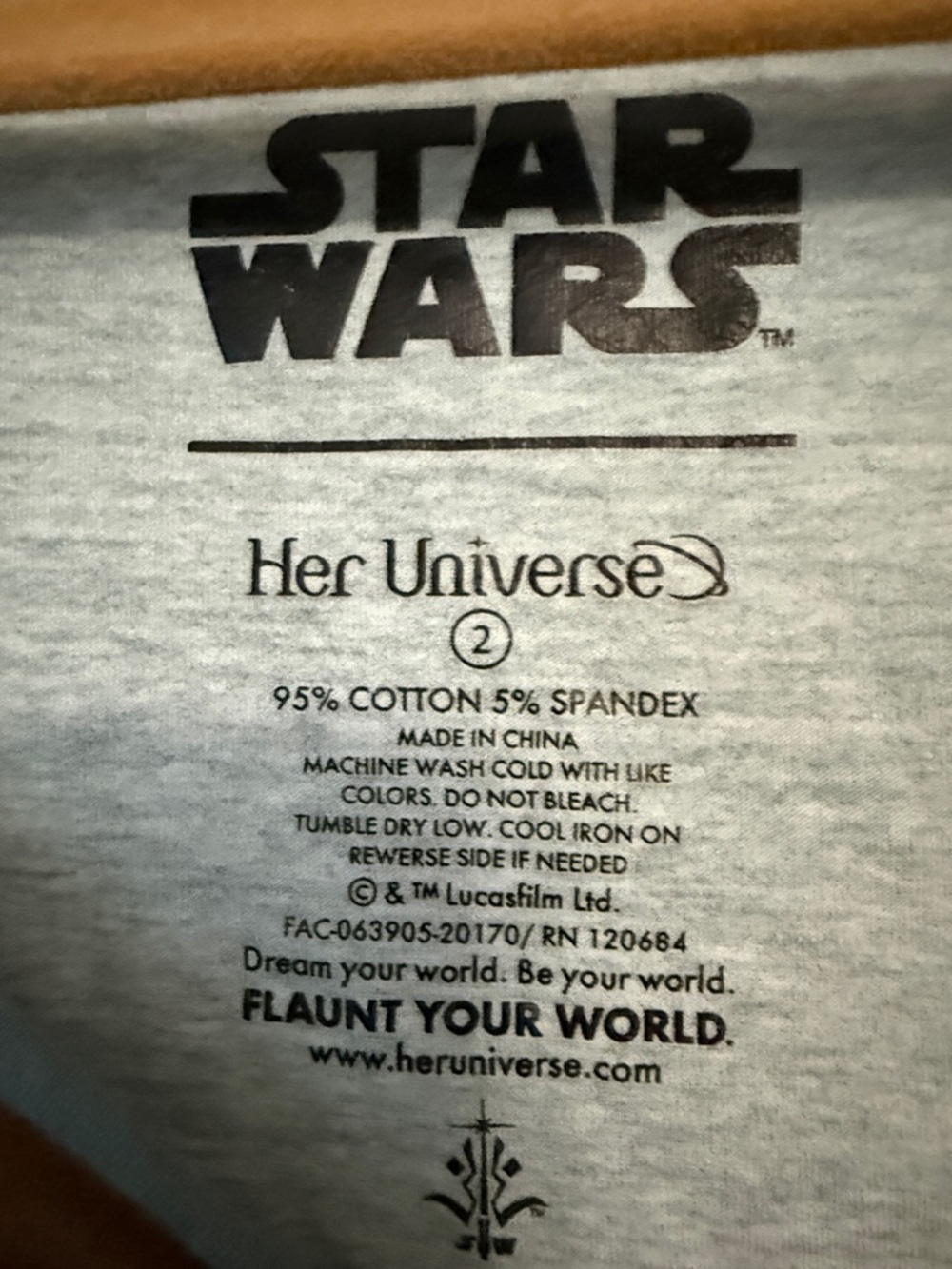 Star Wars Gray & Brown Mandalorian Belt Print Mini Dress - Picture 2 of 3